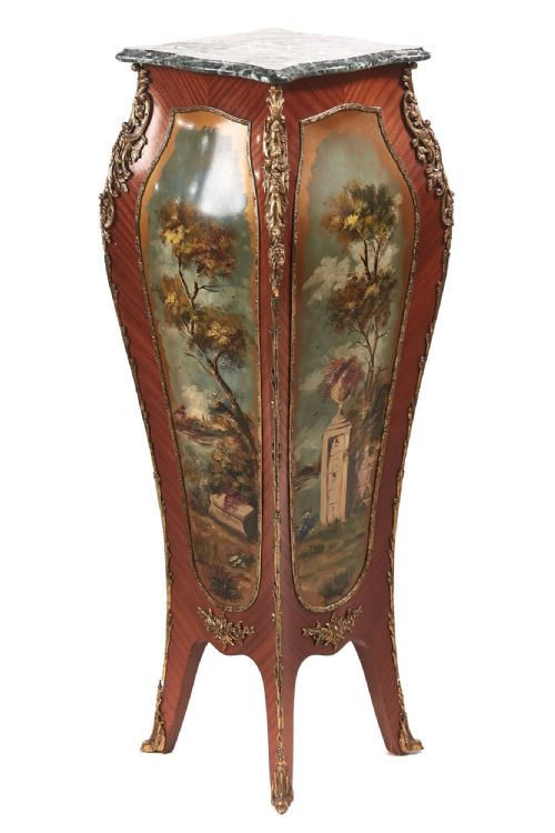 Magnificent Quality Antique Bombe Shaped Freestanding Pedestal
