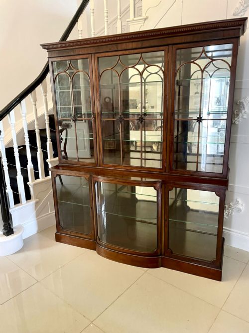 Outstanding Quality Antique Edwardian Mahogany Astral Glazed Display Cabinet 
