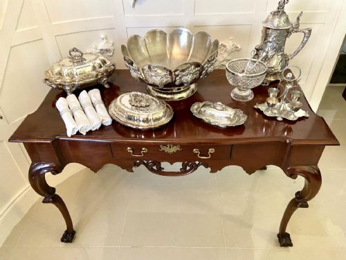 RARE 18TH CENTURY AMERICAN ANTIQUE CHIPPENDALE SERVINGCONSOLE TABLE - ADDITIONAL PHOTO 2
