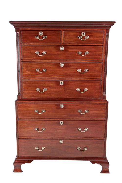 Antique Georgian 18th Century Mahogany Chest on Chest/tallboy
