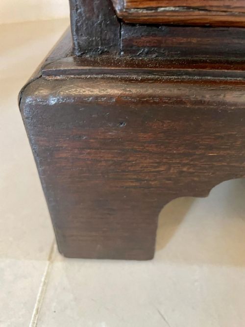 UNUSUAL ANTIQUE GEORGE LII MAHOGANY AND OAK DESK - ADDITIONAL PHOTO 8