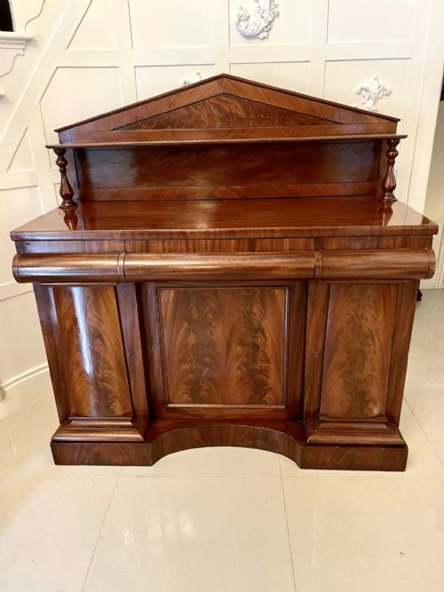 Quality Antique William IV Figured Mahogany Sideboard 
