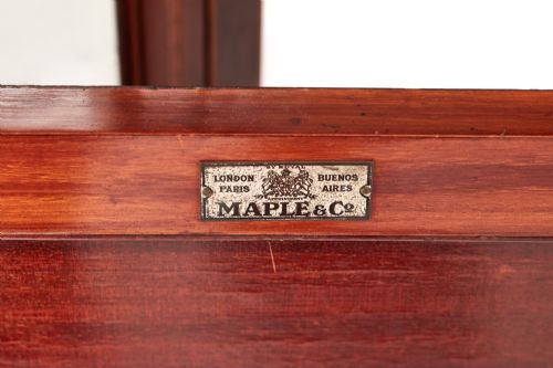 ANTIQUE EDWARDIAN QUALITY INLAID MAHOGANY DISPLAY CABINET BY MAPLE CO - ADDITIONAL PHOTO 8