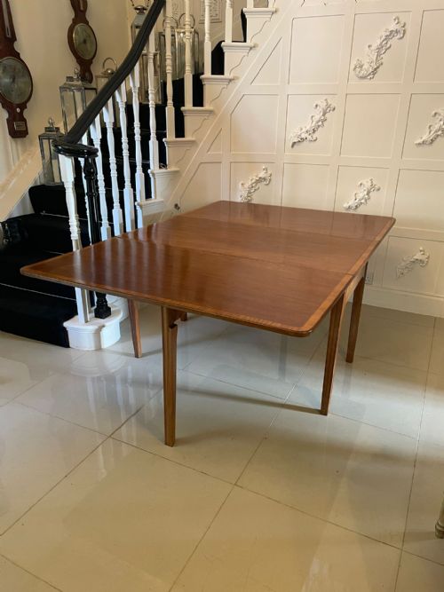 ANTIQUE GEORGE III QUALITY MAHOGANY DROP LEAF DINING TABLE - ADDITIONAL PHOTO 7