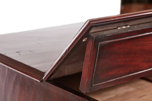ANTIQUE GEORGE III 18TH CENTURY MAHOGANY GENTLEMANS WARDROBELINEN PRESS - ADDITIONAL PHOTO 5