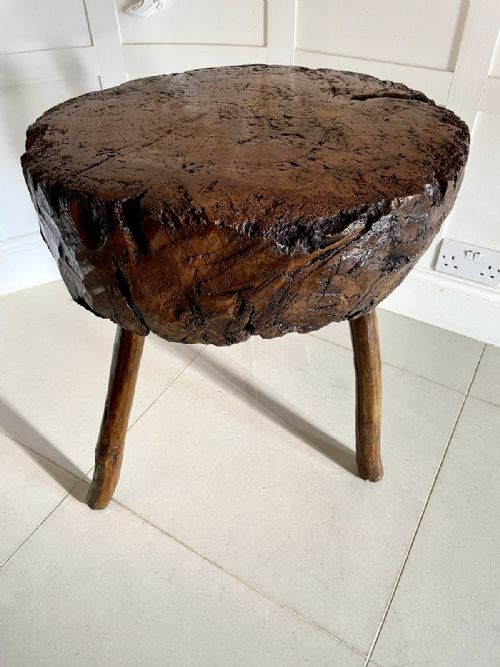 Fantastic Quality Unusual Antique Elm Chopping Block
