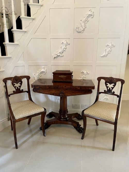 QUALITY ANTIQUE WILLIAM IV ROSEWOOD CARDSIDE TABLE - ADDITIONAL PHOTO 3