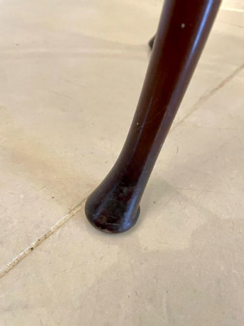 QUALITY ANTIQUE ART NOUVEAU INLAID MAHOGANY OVAL LAMP TABLE - ADDITIONAL PHOTO 11