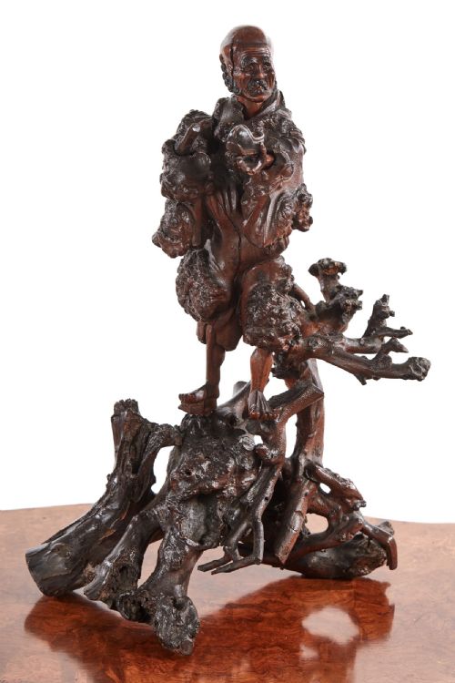 Magnificent Quality Antique Chinese Root Carving 
