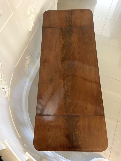 FINE QUALITY ANTIQUE GEORGE III INLAID MAHOGANY FREE STANDING SOFA TABLE - ADDITIONAL PHOTO 14