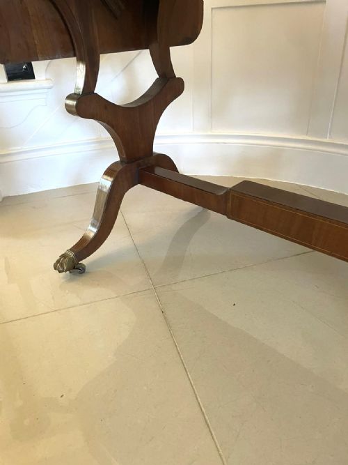 FINE QUALITY ANTIQUE GEORGE III INLAID MAHOGANY FREE STANDING SOFA TABLE - ADDITIONAL PHOTO 16
