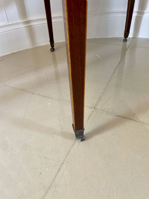 ANTIQUE GEORGE III QUALITY MAHOGANY INLAID PEMBROKE TABLE - ADDITIONAL PHOTO 5