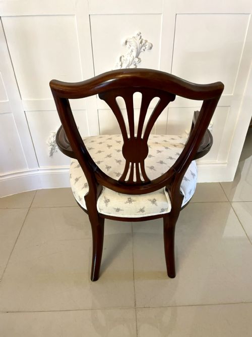 ANTIQUE VICTORIAN QUALITY HEPPLEWHITE STYLE MAHOGANY ARMCHAIR - ADDITIONAL PHOTO 6