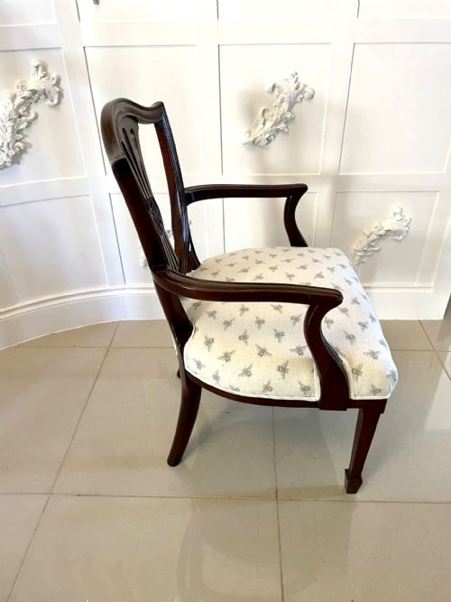 ANTIQUE VICTORIAN QUALITY HEPPLEWHITE STYLE MAHOGANY ARMCHAIR - ADDITIONAL PHOTO 9