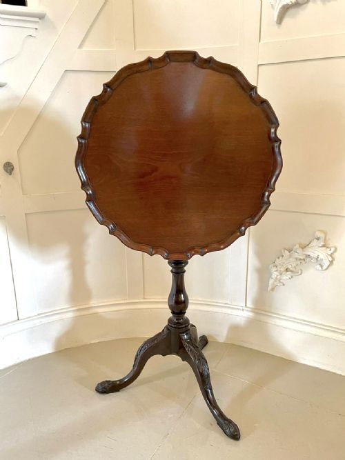 Outstanding Quality Antique Edwardian Carved Mahogany Lamp Table  
