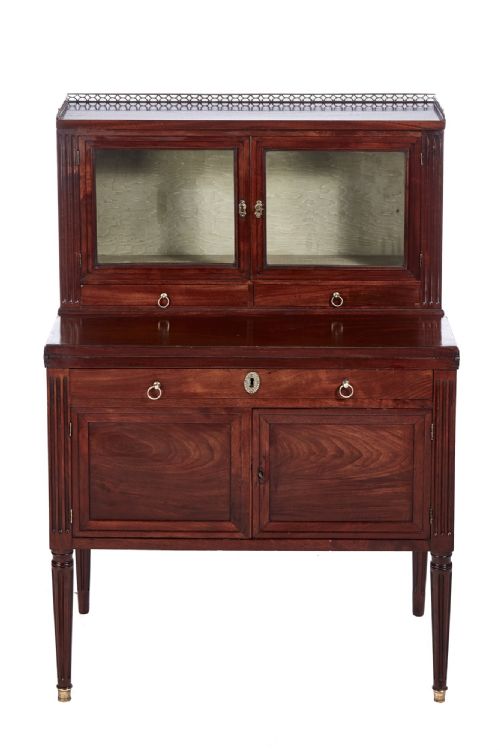 Quality Antique French Mahogany Fold Down Desk
