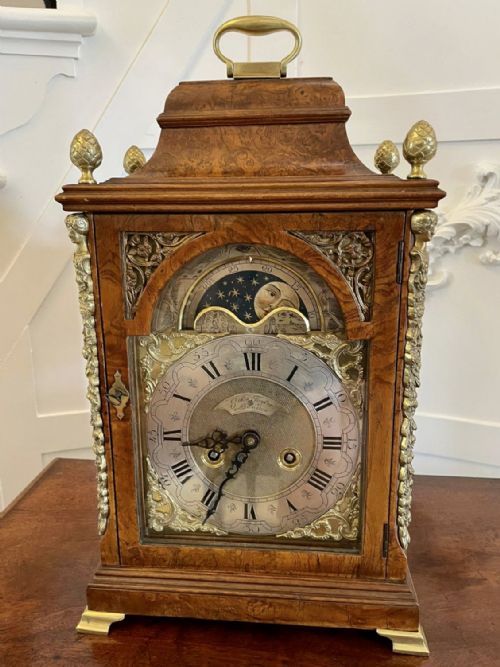 Quality Antique Burr Walnut and Ormolu Mounted Bracket Clock

