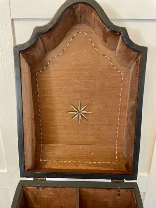 ANTIQUE GEORGE III QUALITY FIGURED MAHOGANY SERPENTINE SHAPED STORAGE BOX - ADDITIONAL PHOTO 6