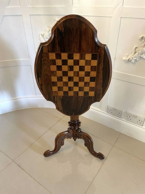 Antique Victorian Quality Rosewood Games Table
