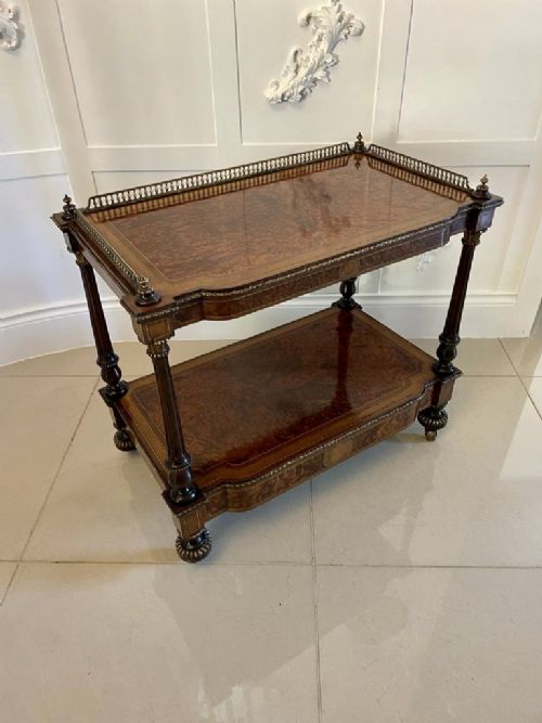 Exhibition Quality Antique Victorian Amboyna Wood Free Standing Lamp Table 
