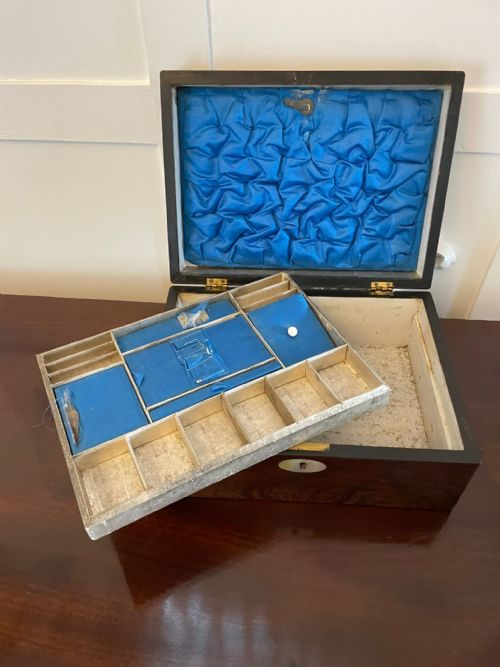 ANTIQUE VICTORIAN QUALITY ROSEWOOD JEWELLERY BOX - ADDITIONAL PHOTO 1