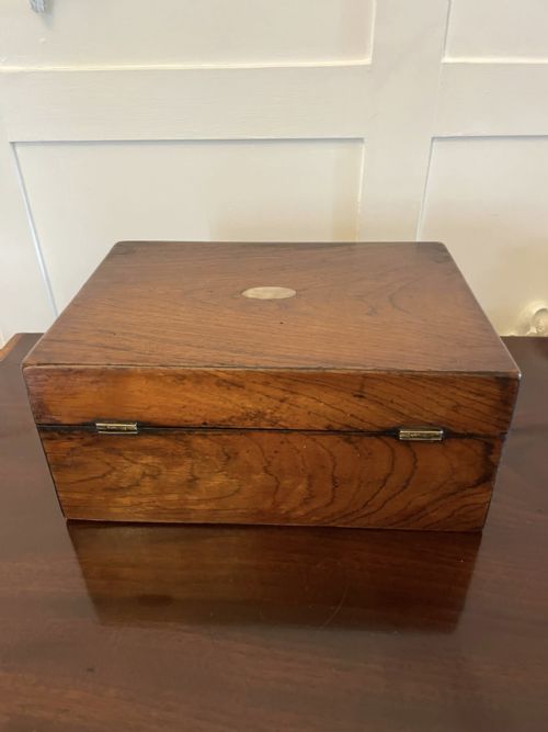 ANTIQUE VICTORIAN QUALITY ROSEWOOD JEWELLERY BOX - ADDITIONAL PHOTO 3