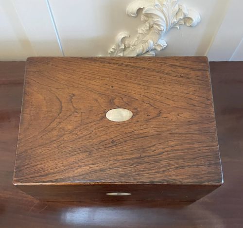 ANTIQUE VICTORIAN QUALITY ROSEWOOD JEWELLERY BOX - ADDITIONAL PHOTO 7