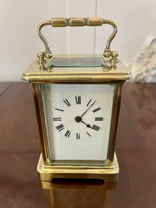 Antique Victorian Quality French Brass Cased Carriage Clock