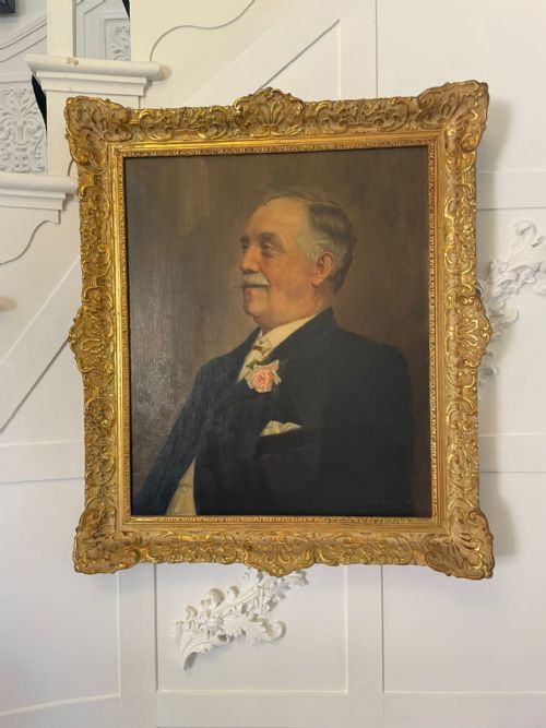 Antique Oil on Canvas Portrait of a Gentleman 
