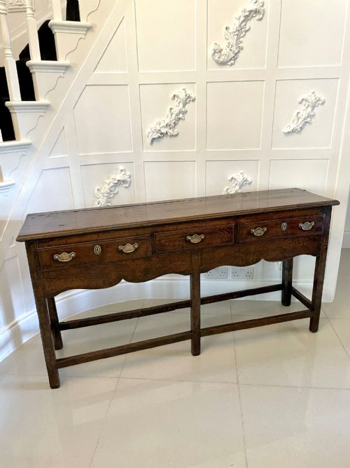 18th Century Antique Quality Oak Dresser Base
