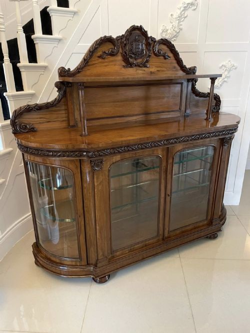 Exhibition Quality Antique Victorian Carved Olive Wood Credenza 
