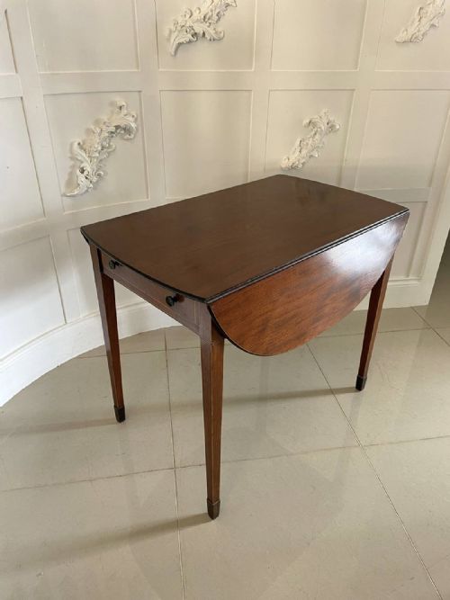 Fine Quality George III Antique Inlaid Mahogany Pembroke Table

