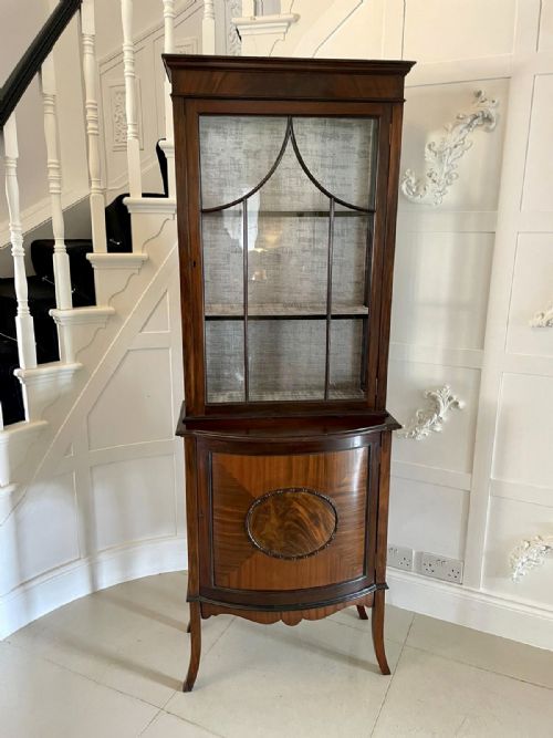Antique Edwardian Mahogany Display Cabinet 
