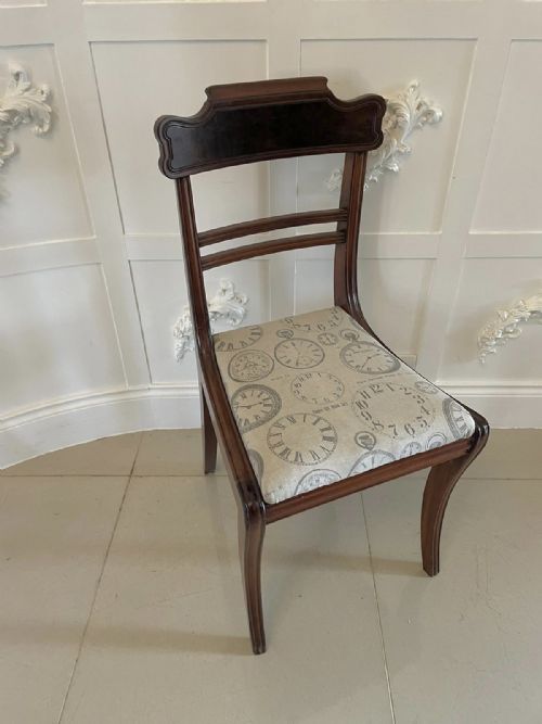 QUALITY SET OF FOUR REGENCY ANTIQUE MAHOGANY DINING CHAIRS - ADDITIONAL PHOTO 1