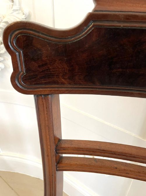 QUALITY SET OF FOUR REGENCY ANTIQUE MAHOGANY DINING CHAIRS - ADDITIONAL PHOTO 6