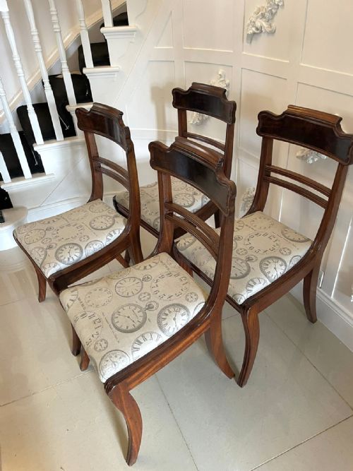 QUALITY SET OF FOUR REGENCY ANTIQUE MAHOGANY DINING CHAIRS - ADDITIONAL PHOTO 10