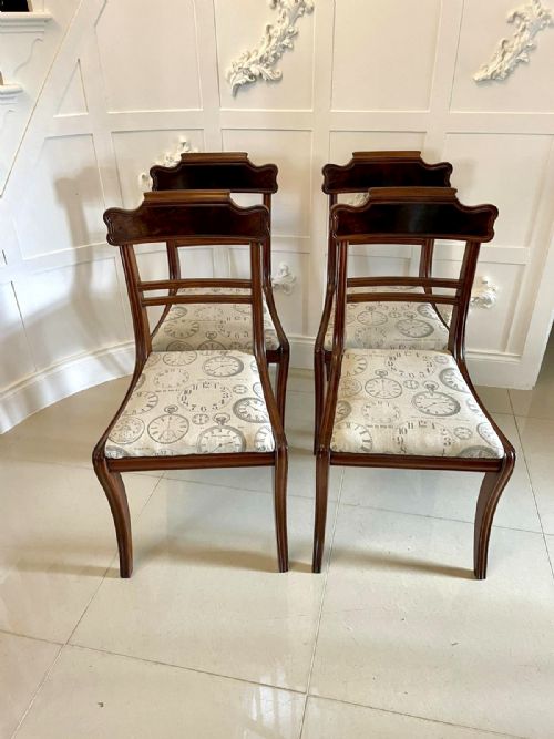 QUALITY SET OF FOUR REGENCY ANTIQUE MAHOGANY DINING CHAIRS - ADDITIONAL PHOTO 12