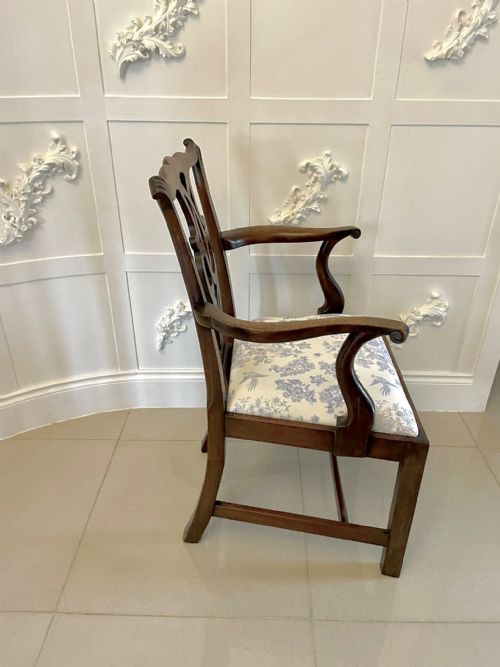ANTIQUE MAHOGANY VICTORIAN DESK CHAIR - ADDITIONAL PHOTO 3