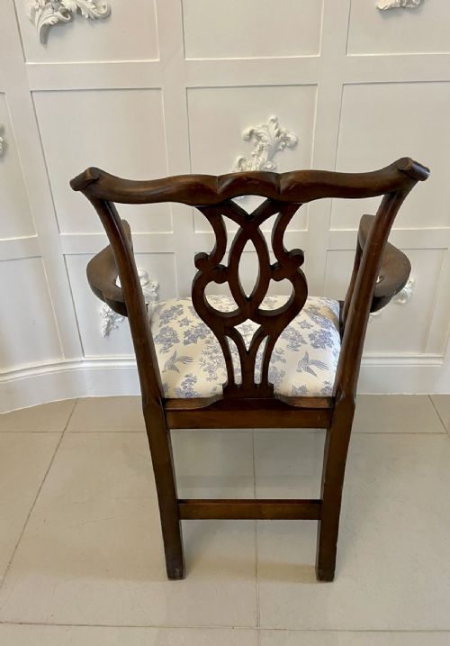 ANTIQUE MAHOGANY VICTORIAN DESK CHAIR - ADDITIONAL PHOTO 4