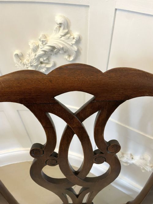ANTIQUE MAHOGANY VICTORIAN DESK CHAIR - ADDITIONAL PHOTO 5