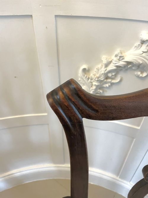 ANTIQUE MAHOGANY VICTORIAN DESK CHAIR - ADDITIONAL PHOTO 7