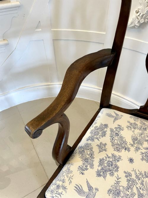 ANTIQUE MAHOGANY VICTORIAN DESK CHAIR - ADDITIONAL PHOTO 8