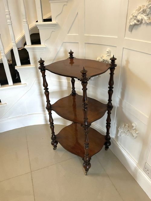 Antique Victorian Freestanding Rosewood Whatnot

