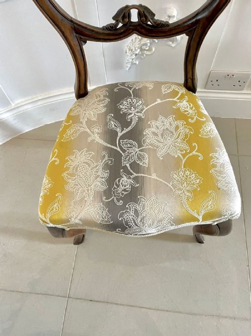 PAIR OF VICTORIAN WALNUT BEDROOMSIDE CHAIRS - ADDITIONAL PHOTO 4