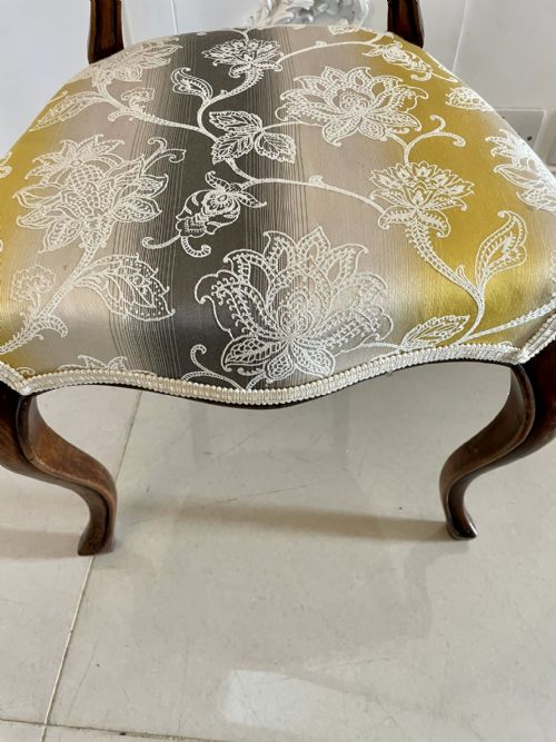 PAIR OF VICTORIAN WALNUT BEDROOMSIDE CHAIRS - ADDITIONAL PHOTO 5