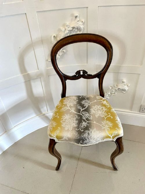 PAIR OF VICTORIAN WALNUT BEDROOMSIDE CHAIRS - ADDITIONAL PHOTO 7