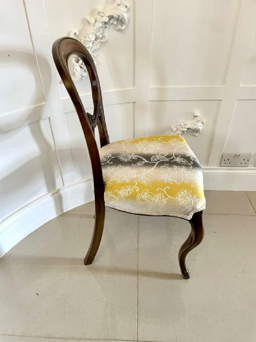 PAIR OF VICTORIAN WALNUT BEDROOMSIDE CHAIRS - ADDITIONAL PHOTO 8