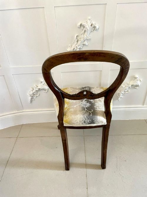 PAIR OF VICTORIAN WALNUT BEDROOMSIDE CHAIRS - ADDITIONAL PHOTO 9