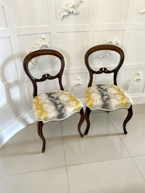 PAIR OF VICTORIAN WALNUT BEDROOMSIDE CHAIRS - ADDITIONAL PHOTO 11