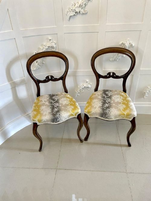 PAIR OF VICTORIAN WALNUT BEDROOMSIDE CHAIRS - ADDITIONAL PHOTO 12